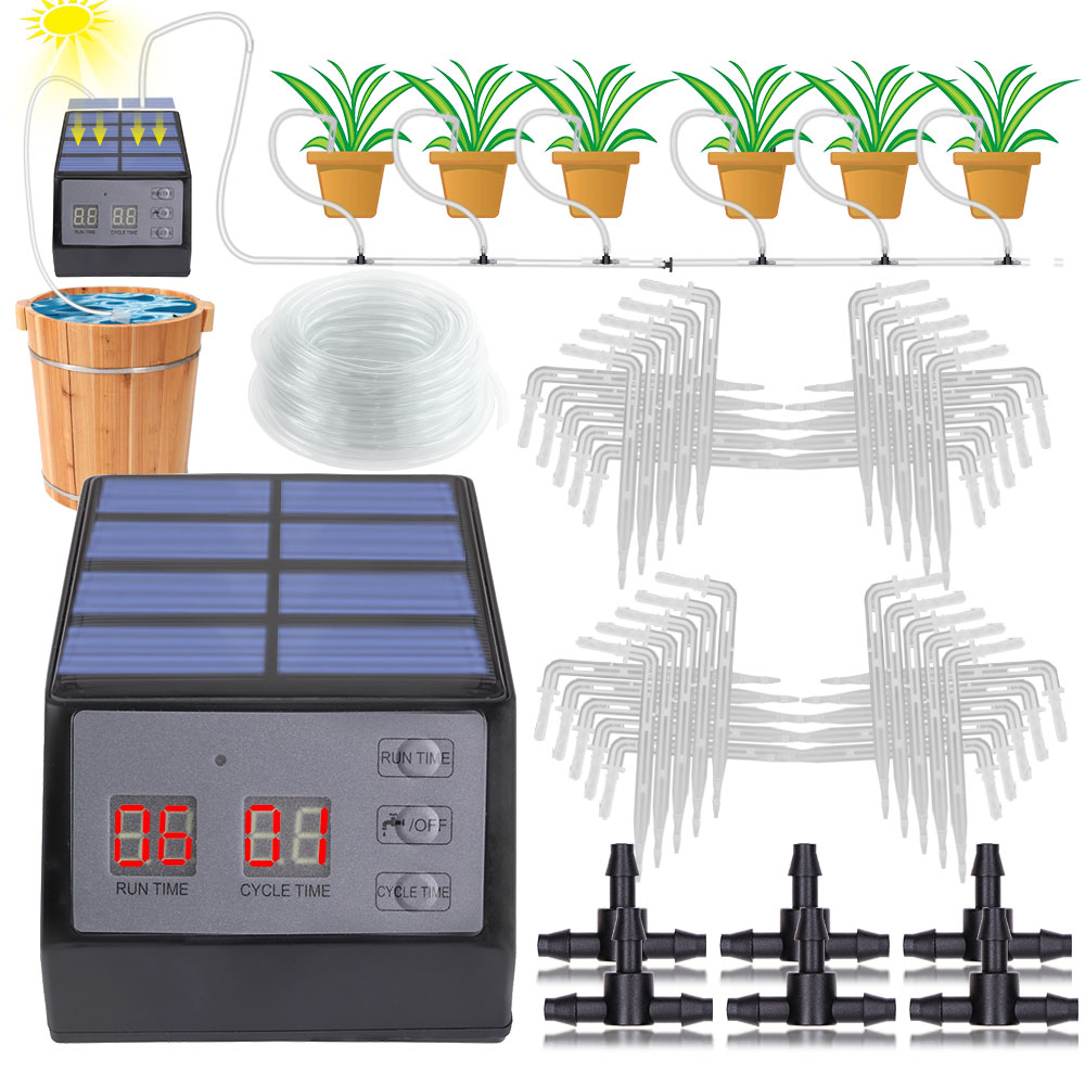 Solar Drip Irrigation Kit Garden - Timer tenaga surya, perangkat irigasi tetes