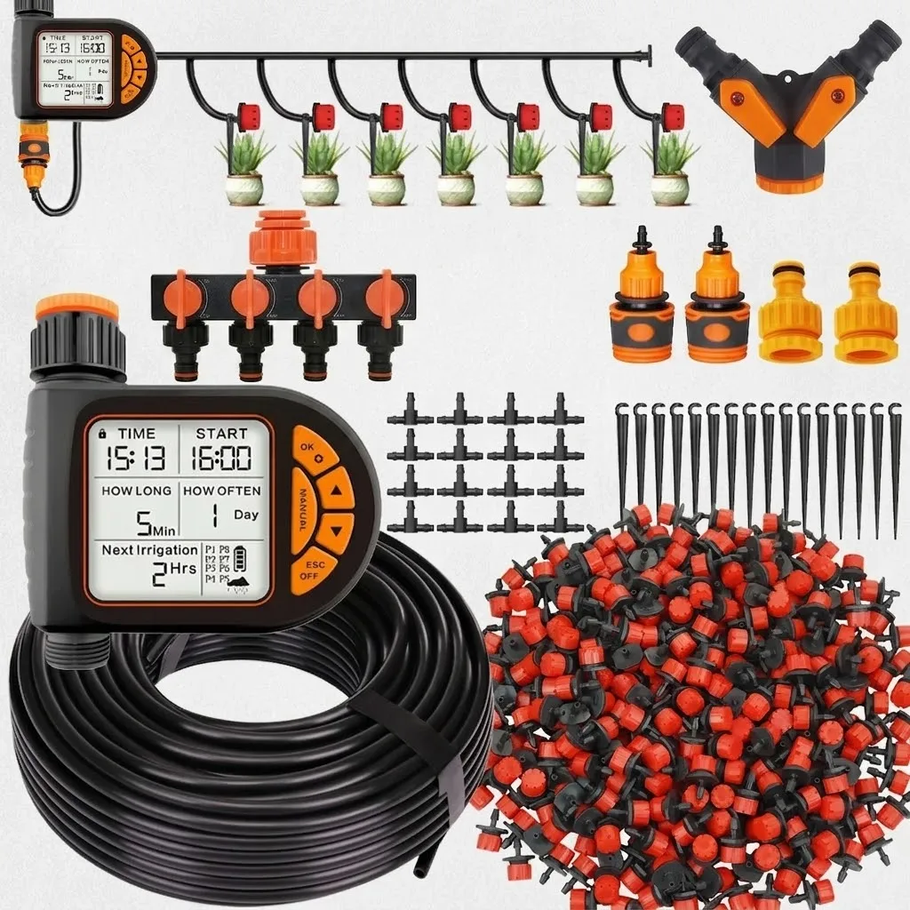 Rain Sensor For Irrigation Timer - Set Pengontrol Penyiraman Otomatis LCD Tahan