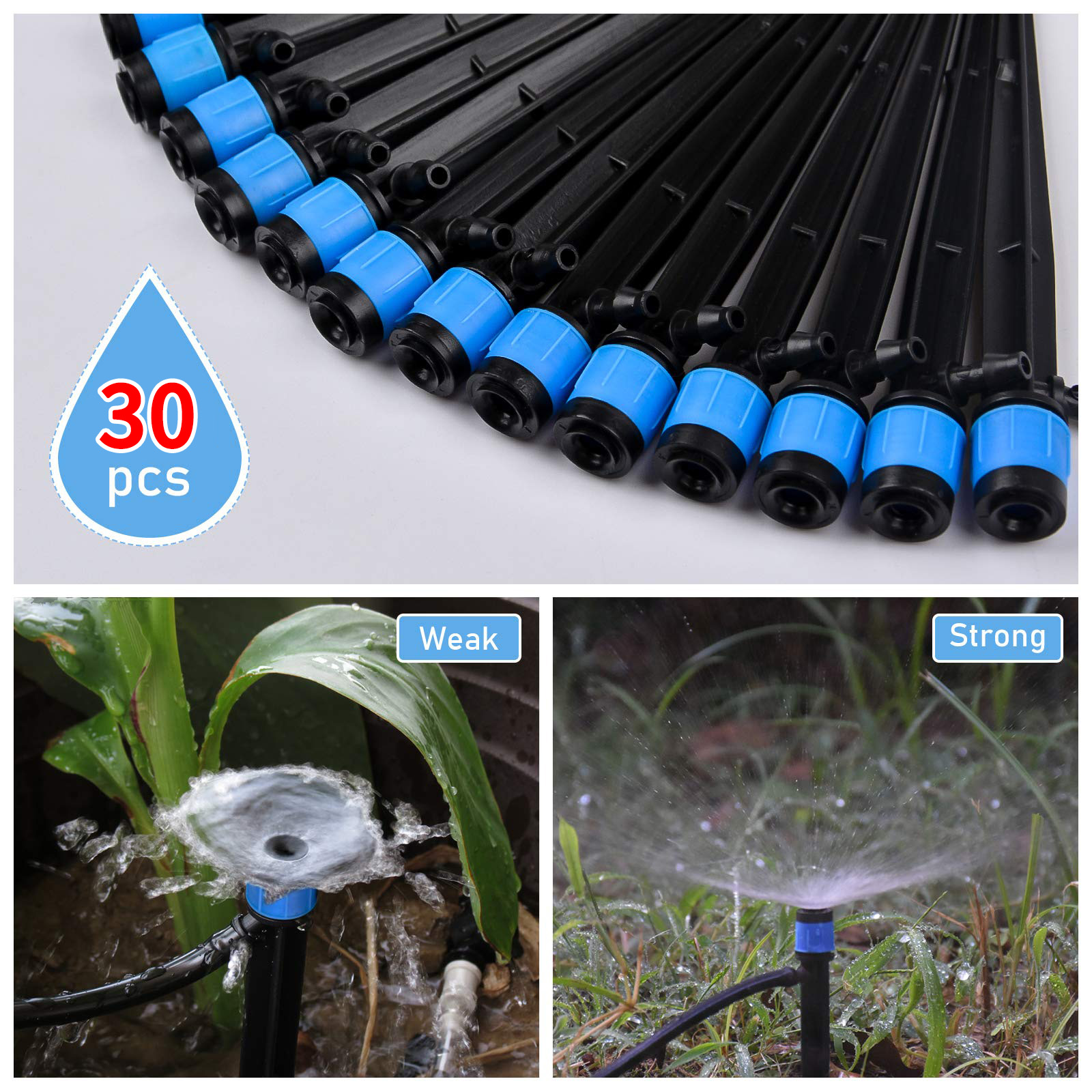 30 Buah Dripper Irigasi, Emitt - Drip Emitters Adjustable 360 Micro ulasan dan harga