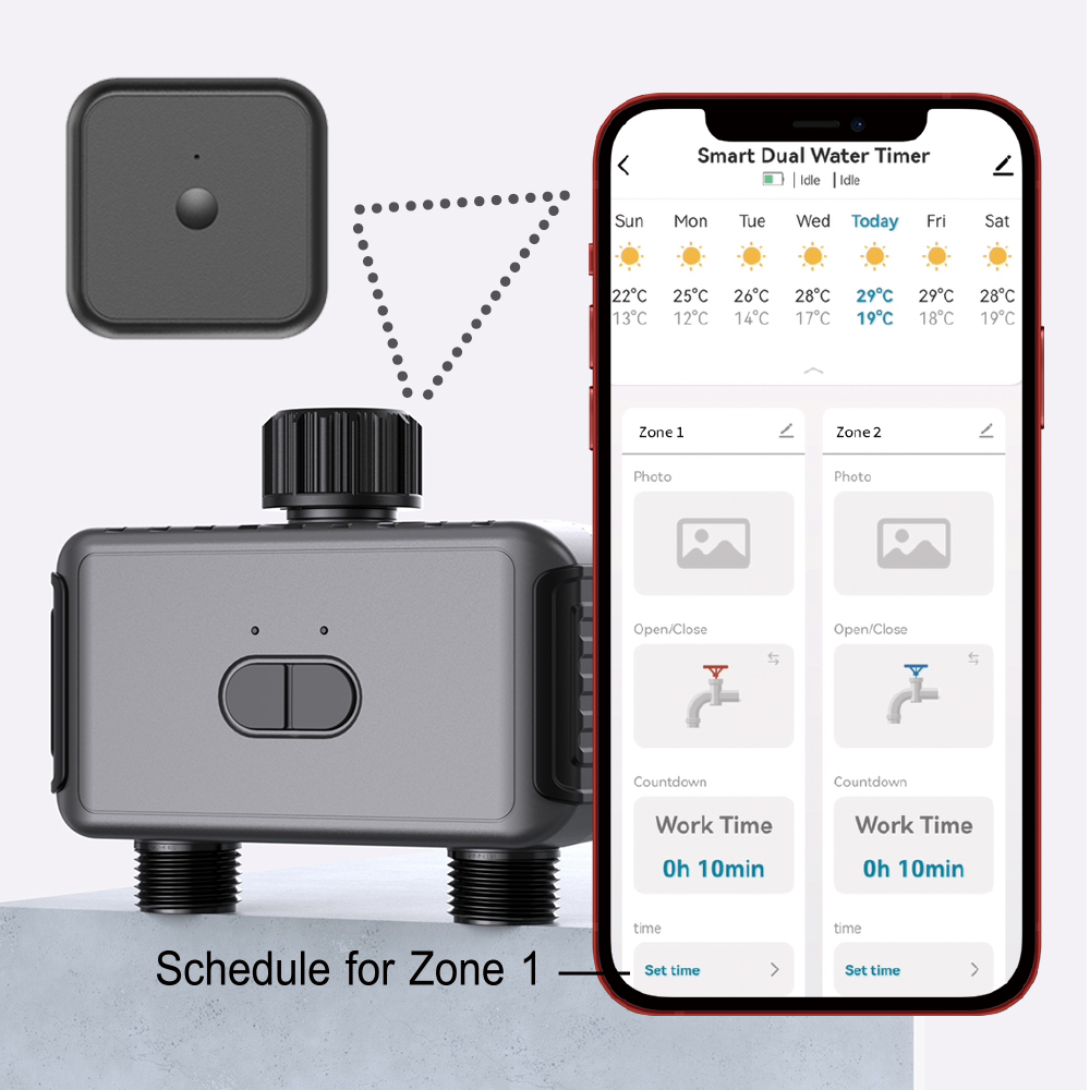 WiFi Bluetooth-kompatibel 2 Ou - Wifi Water Timer Hose Faucet Smart ulasan dan harga