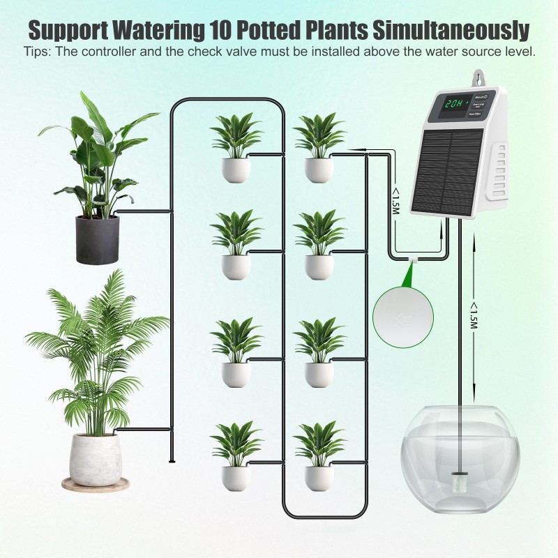 Kit Irigasi Tetes Otomatis Ten - Solar Drip Irrigation Kit Garden ulasan dan harga