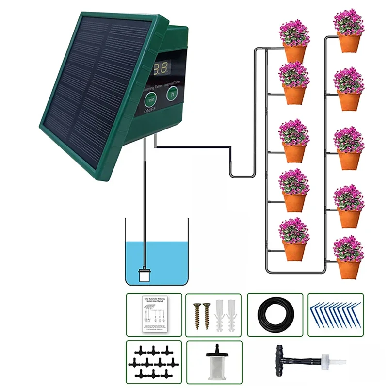 Sistem Irigasi Surya Perangkat - Solar Drip Irrigation Kit Garden ulasan dan harga