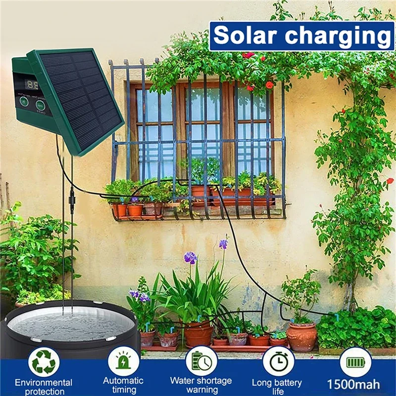 Sistem Irigasi Surya Perangkat - Solar Drip Irrigation Kit Garden ulasan dan harga