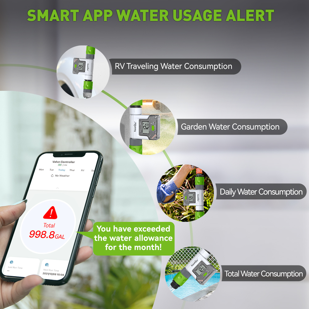 Rainpoint WiFi Water Flow Mete - Wifi Water Timer Hose Faucet Smart ulasan dan harga