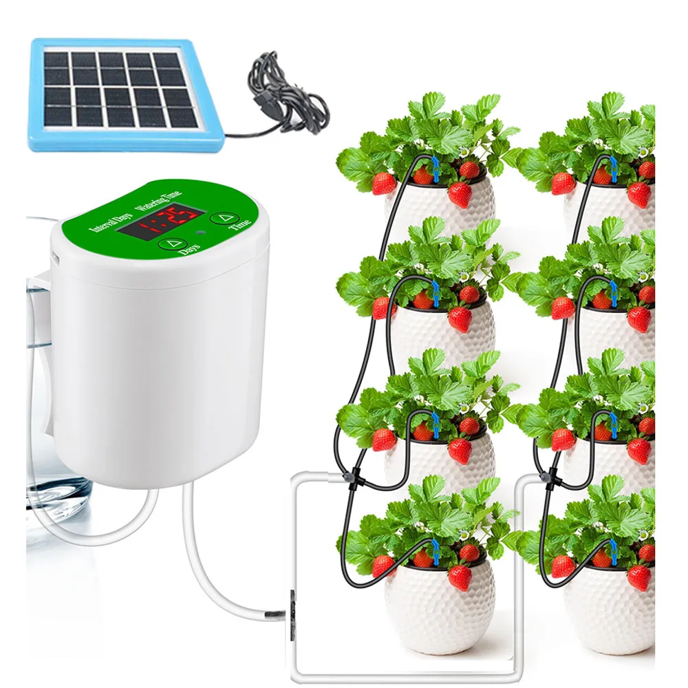 Pompa Irigasi Tetes Cerdas Sis - Solar Drip Irrigation Kit Garden ulasan dan harga