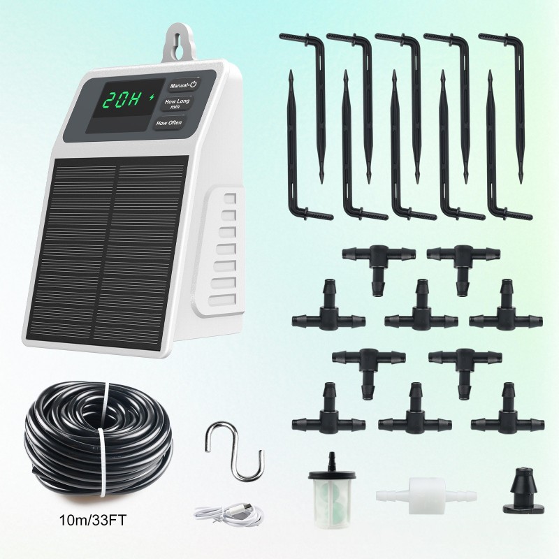 A03F-Kit Irigasi Tetes Otomati - Solar Drip Irrigation Kit Garden ulasan dan harga