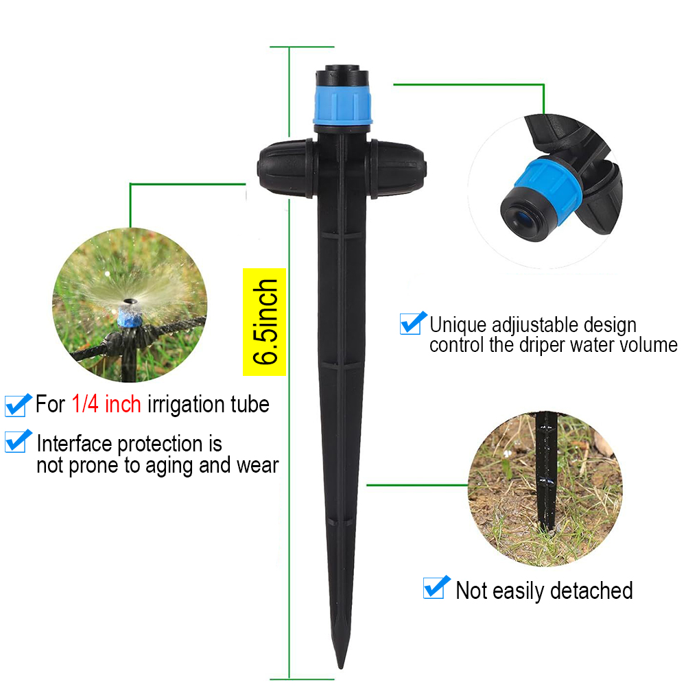 Penyiram Tetes Irigasi dengan  - Drip Emitters Adjustable 360 Micro ulasan dan harga