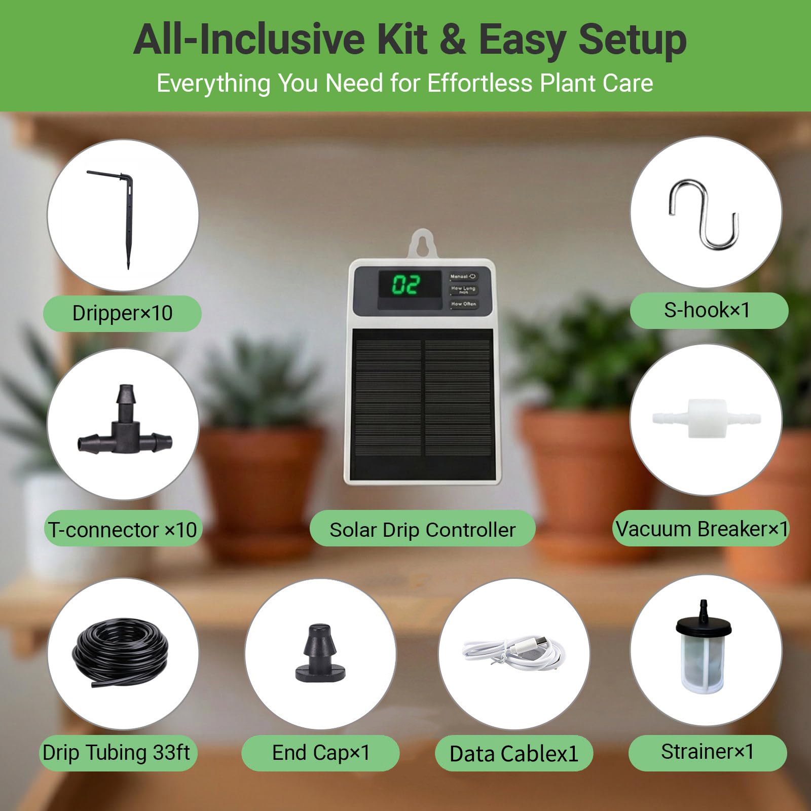 Sistem Irigasi Tetes Tenaga Su - Drip Irrigation System Automatic Kit ulasan dan harga