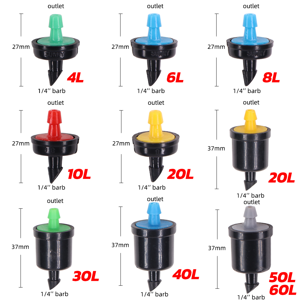 10-15 buah pengairan rumah kac - Drip Emitters Adjustable 360 Micro ulasan dan harga
