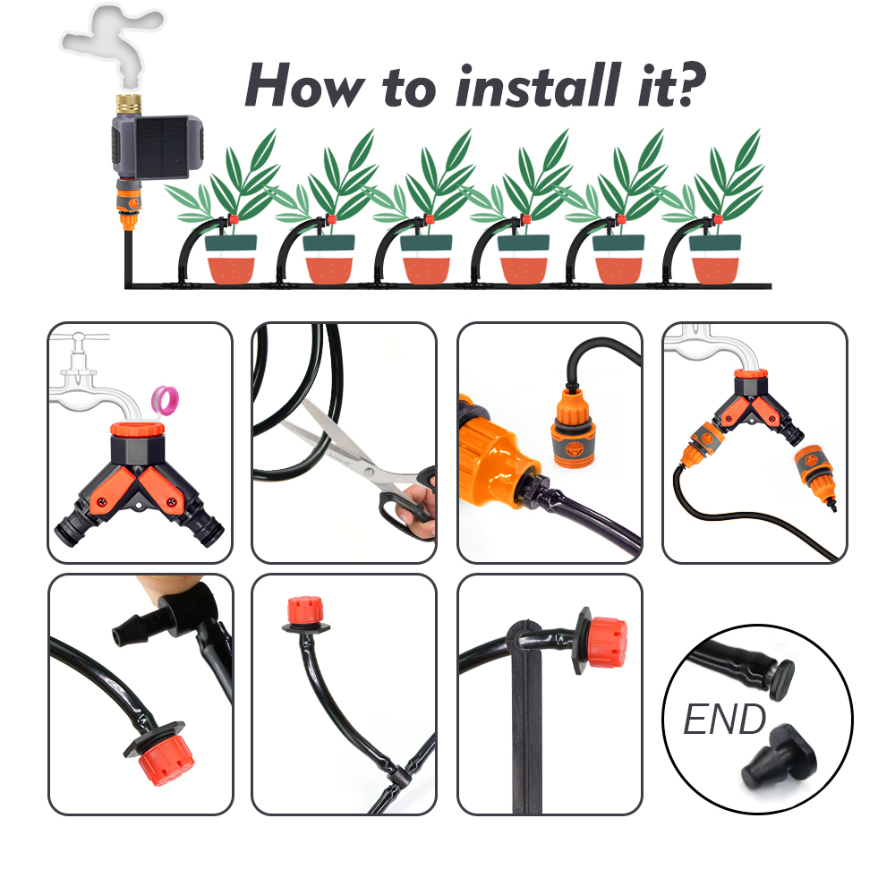 Kit Irigasi Tetes Jarak Jauh P - Solar Drip Irrigation Kit Garden ulasan dan harga