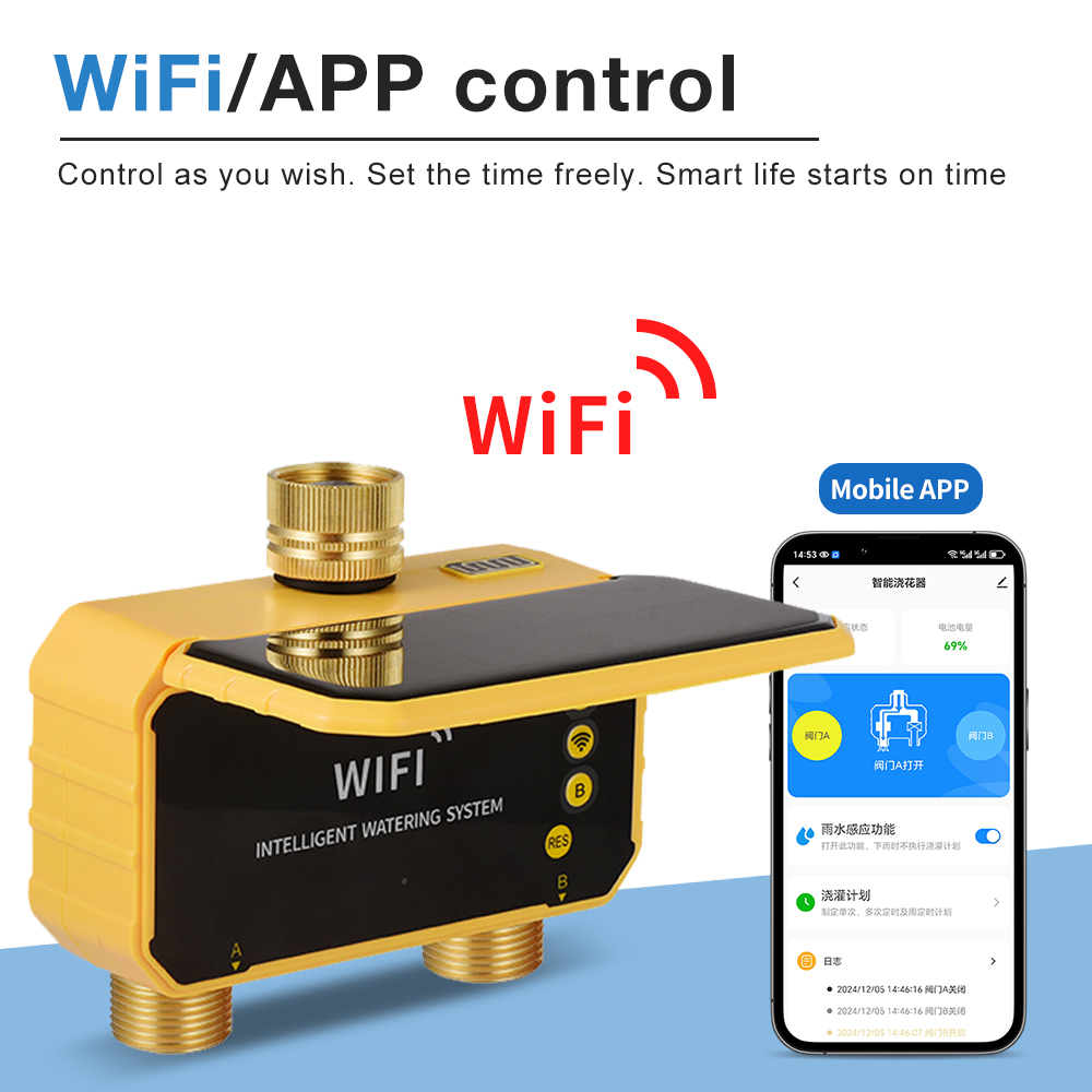 Sistem Irigasi Tenaga Surya Wi - Wifi Water Timer Hose Faucet Smart ulasan dan harga