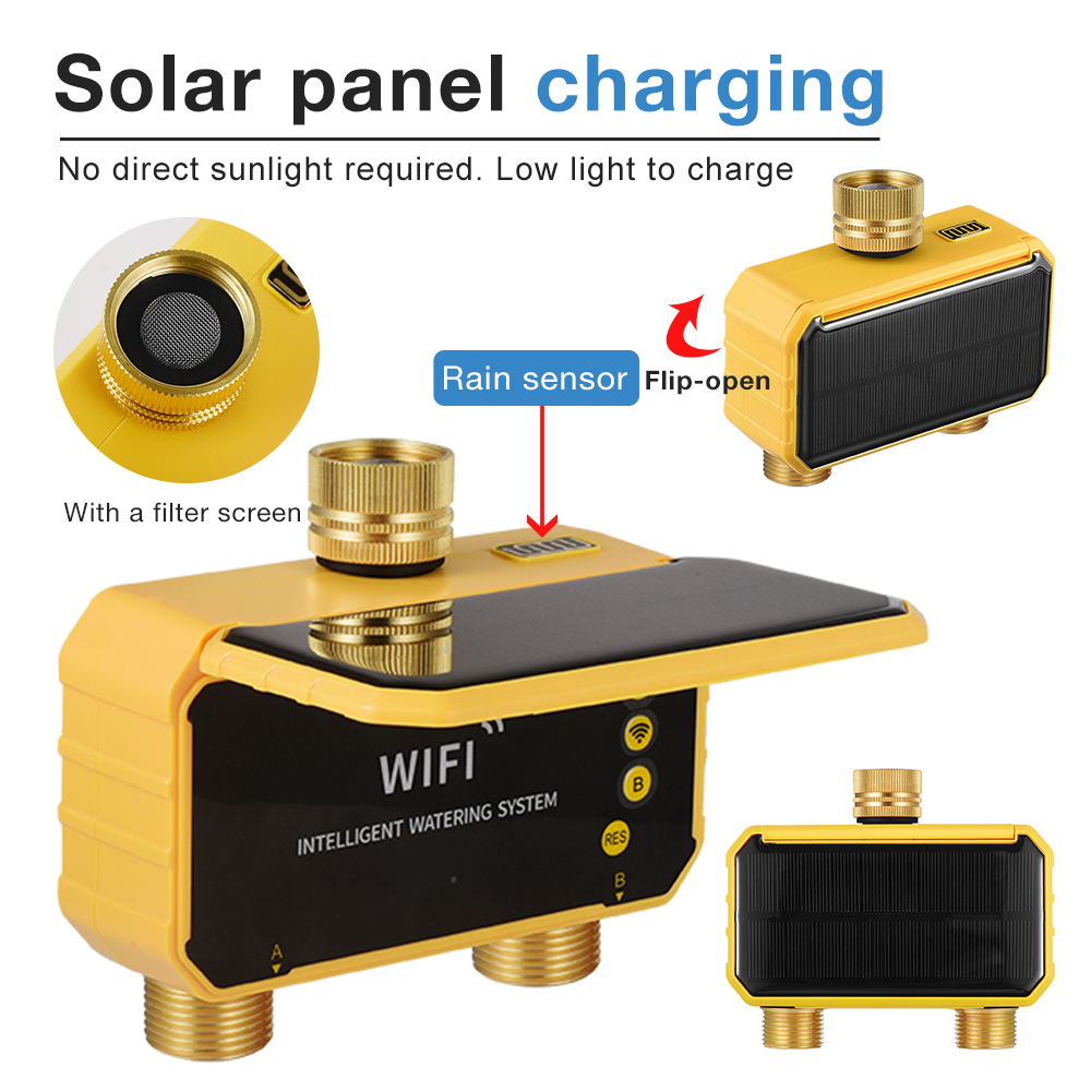 Sistem Irigasi Tenaga Surya Wi - Wifi Water Timer Hose Faucet Smart ulasan dan harga