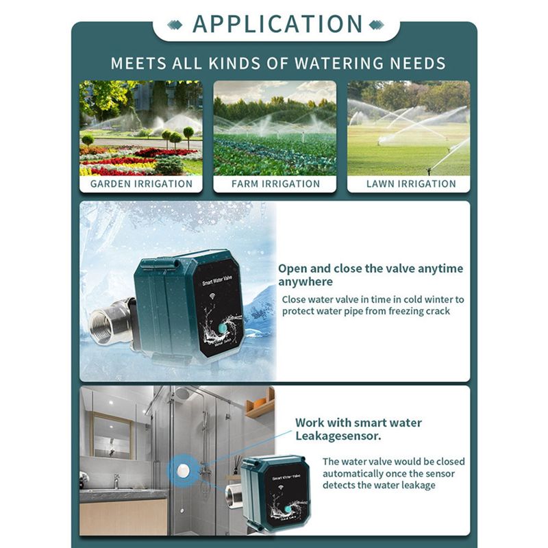 B50C Katup Air Bola Elektrik P - Tuya Zigbee Garden Irrigation Controller ulasan dan harga