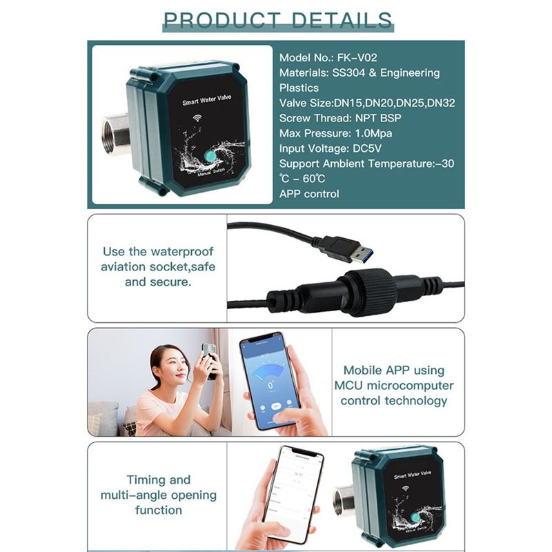 B50C Katup Air Bola Elektrik P - Tuya Zigbee Garden Irrigation Controller ulasan dan harga