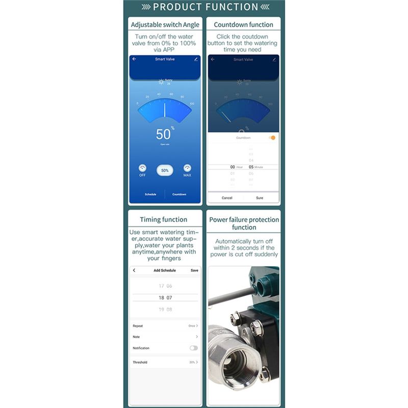 B50C Katup Air Bola Elektrik P - Tuya Zigbee Garden Irrigation Controller ulasan dan harga
