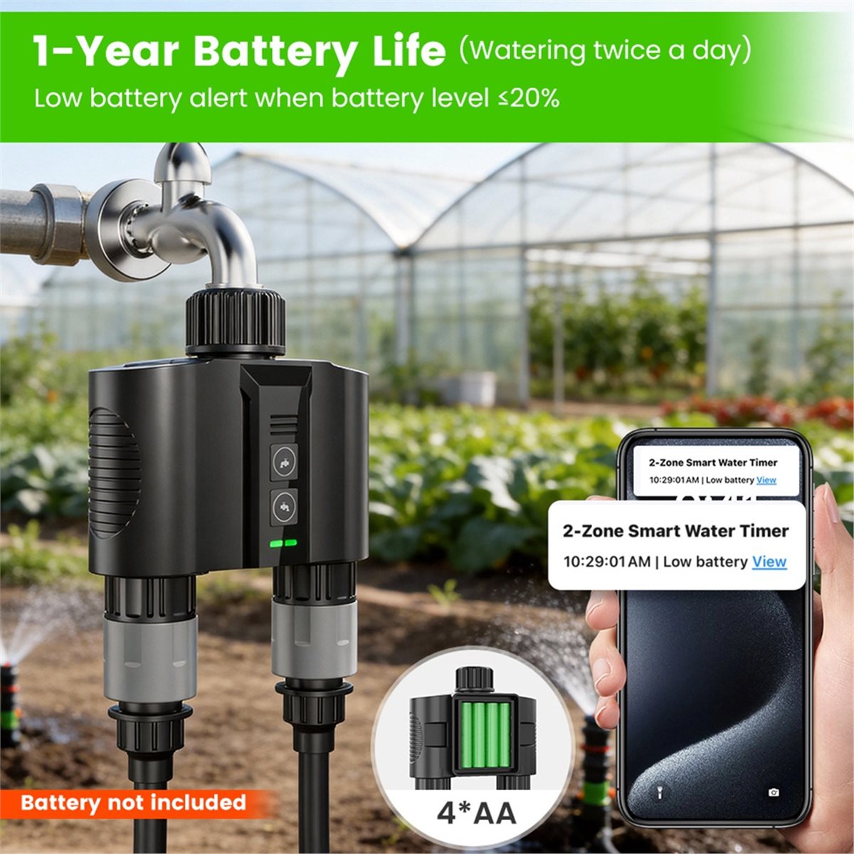 Y17A 1 Set Timer Air WiFi untu - Wifi Water Timer Hose Faucet Smart ulasan dan harga