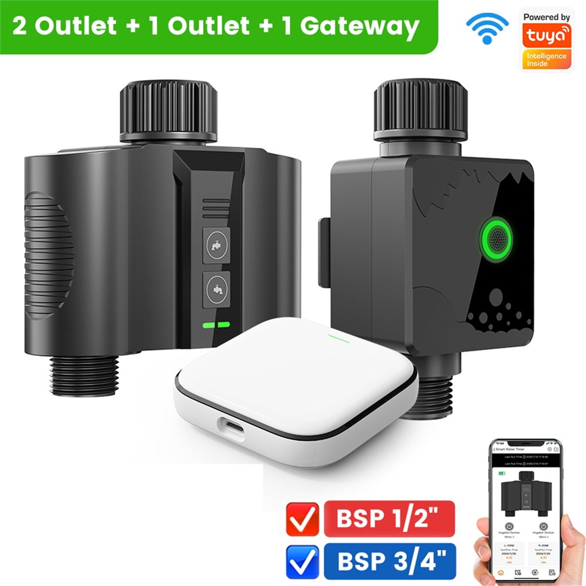 Y17A 1 Set Timer Air WiFi untu - Wifi Water Timer Hose Faucet Smart ulasan dan harga