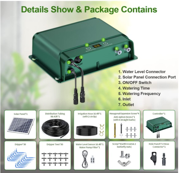 Produk Unggulan Sistem Irigasi - Solar Drip Irrigation Kit Garden ulasan dan harga