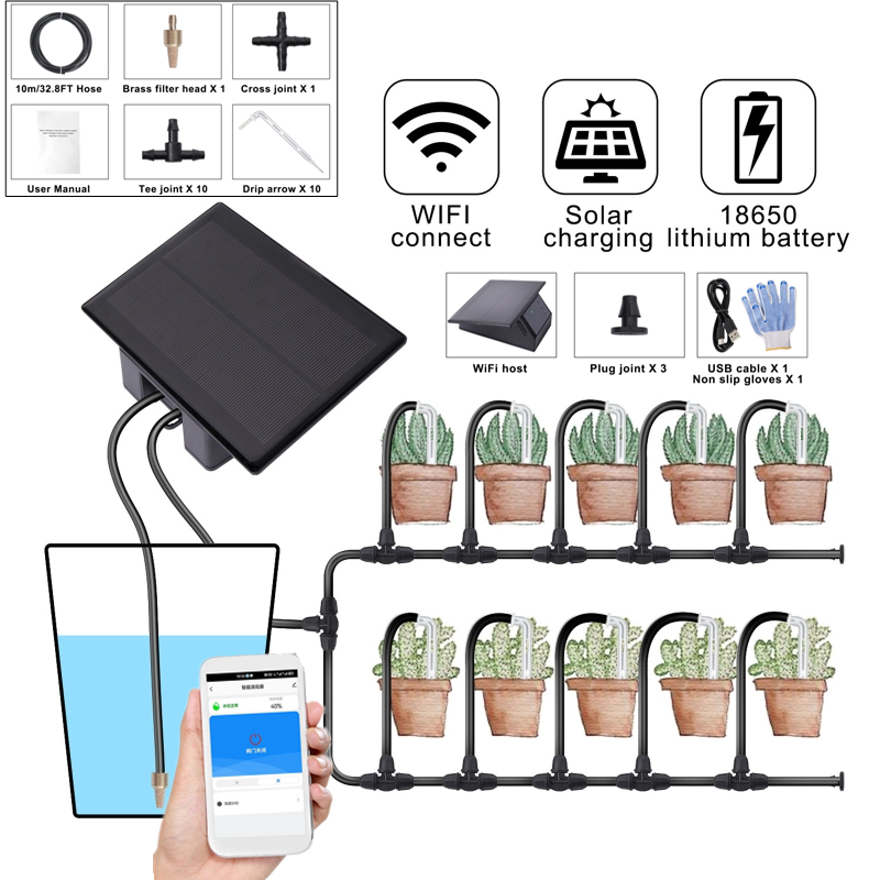 Pompa Pengatur Waktu Tenaga Su - Solar Drip Irrigation Kit Garden ulasan dan harga