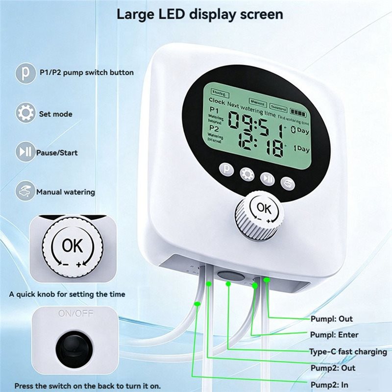 Sistem Penyiraman Otomatis Tan - Automatic Watering Pump Indoor Plants ulasan dan harga