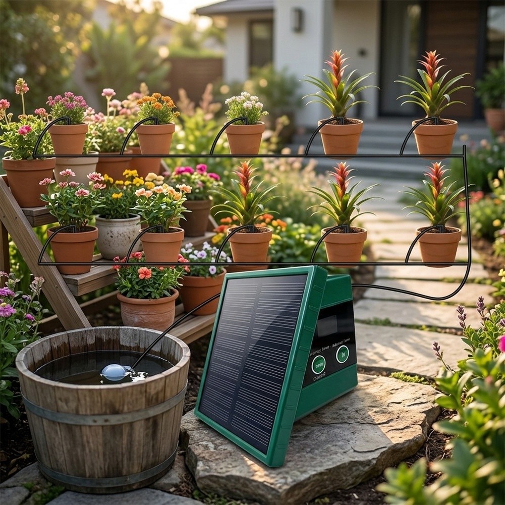 Kit Irigasi Tetes Tenaga Surya - Solar Drip Irrigation Kit Garden ulasan dan harga