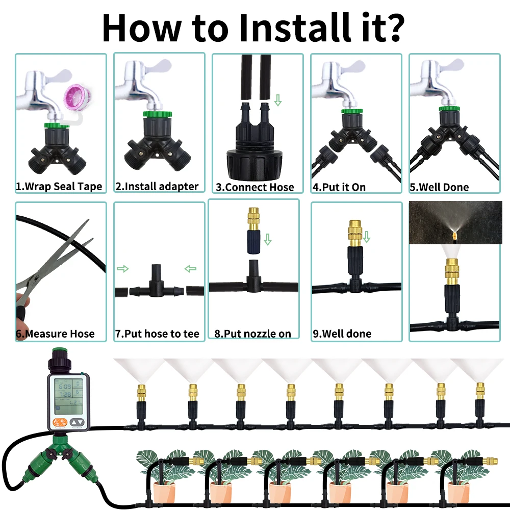 Sistem Pendingin dengan Sempro - Mist Cooling System Outdoor Patio 15M ulasan dan harga
